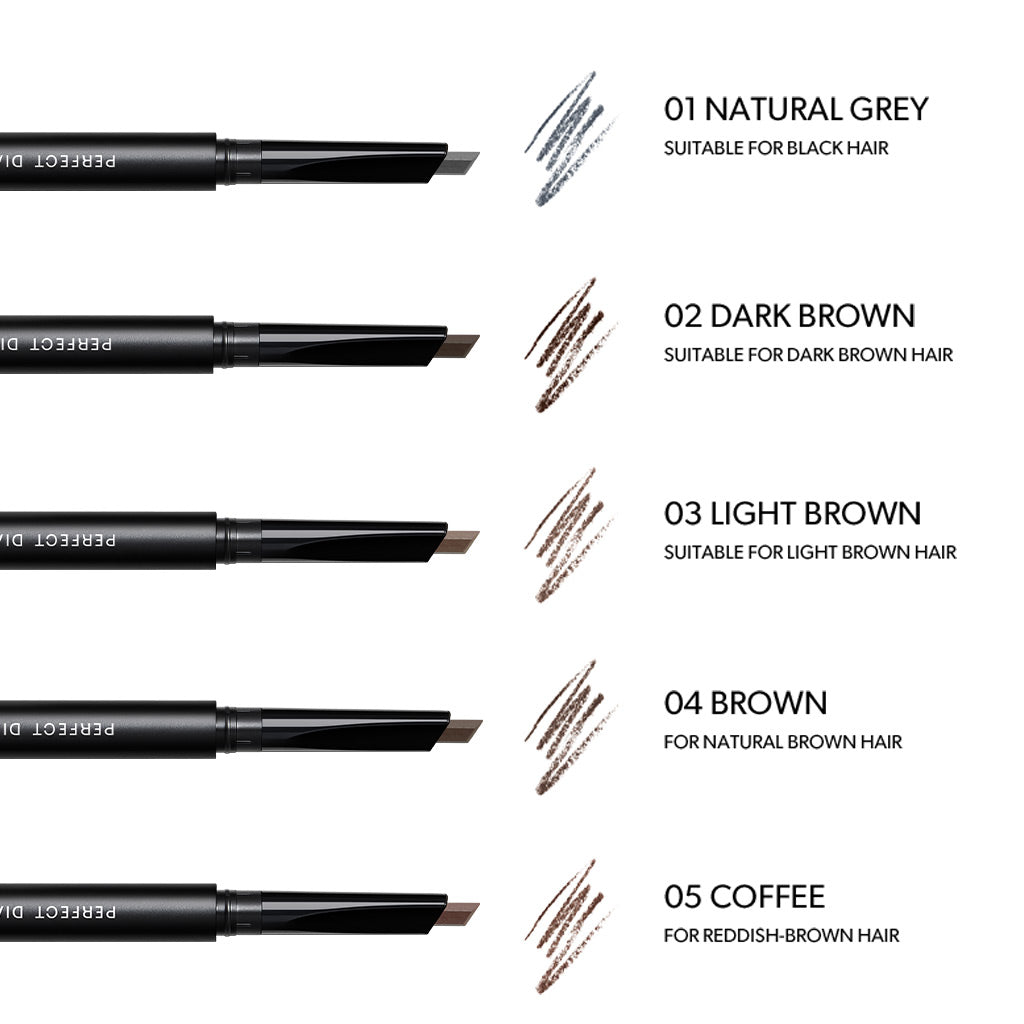 Dual-ended Hexagonal Chiseled Eyebrow Pencil